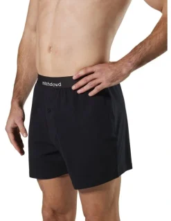 Mitch Dowd Loose Fit Knit Boxer Shorts 3 Pack in Black