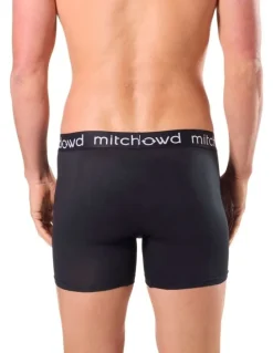 Mitch Dowd Men's Bamboo Long Leg Trunk 3 Pack in Black