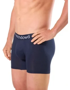 Mitch Dowd Men's Bamboo Long Leg Trunk 3 Pack in Navy