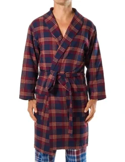 Mitch Dowd On Holiday Flannel Robe in Red