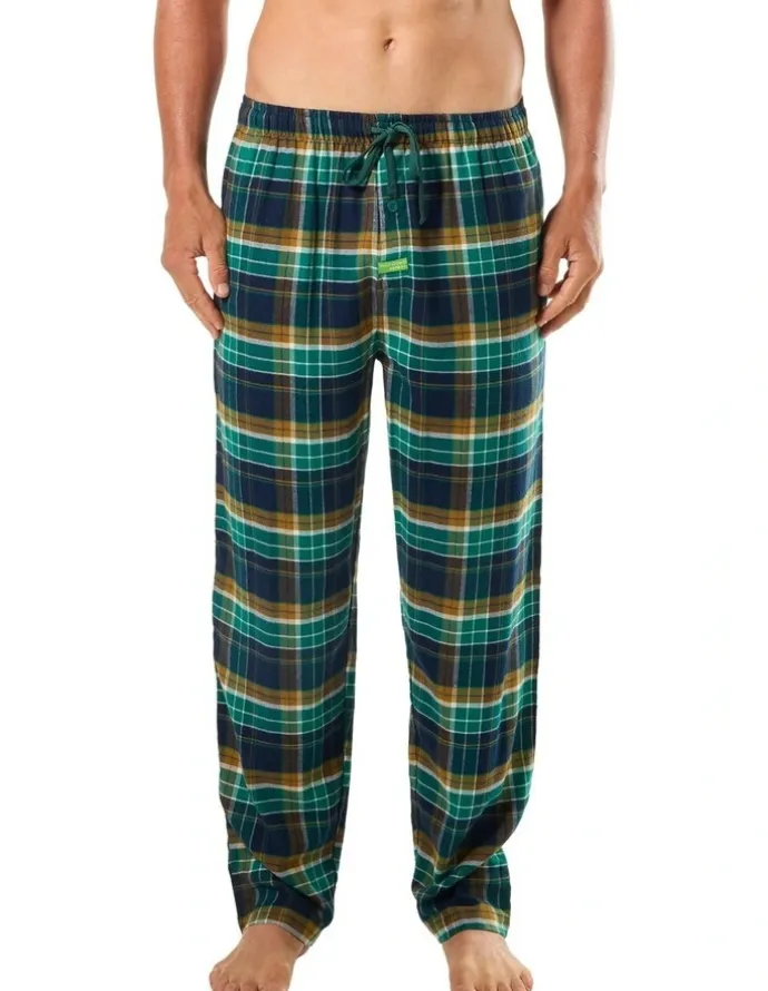 Mitch Dowd Paddy Plaid Bamboo Flannel Sleep Pant in Green