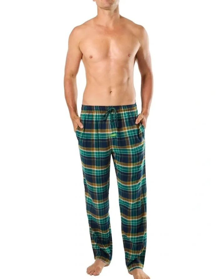 Mitch Dowd Paddy Plaid Bamboo Flannel Sleep Pant in Green