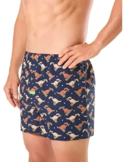 Mitch Dowd Roo Bamboo Boxer Shorts in Navy