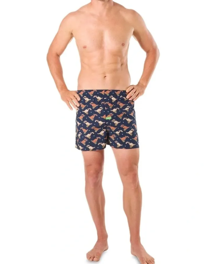 Mitch Dowd Roo Bamboo Boxer Shorts in Navy