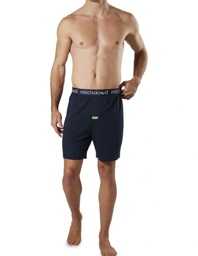 Mitch Dowd Soft Bamboo Knit Sleep Short in Navy
