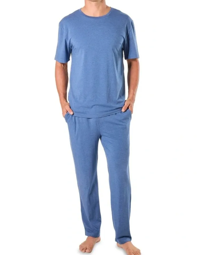 Mitch Dowd Soft Bamboo Sleep Tee in Blue Marle