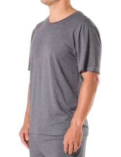 Mitch Dowd Soft Bamboo Sleep Tee in Grey Marle