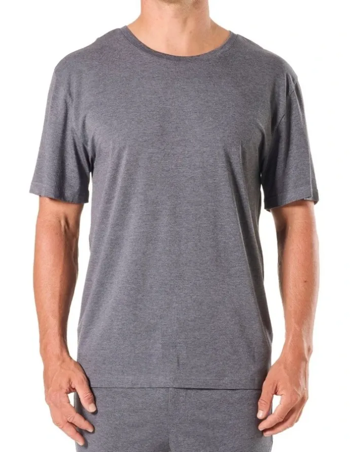 Mitch Dowd Soft Bamboo Sleep Tee in Grey Marle