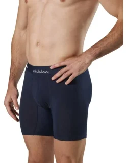 Mitch Dowd Stretch Cotton Comfort Trunks 3 Pack in Navy