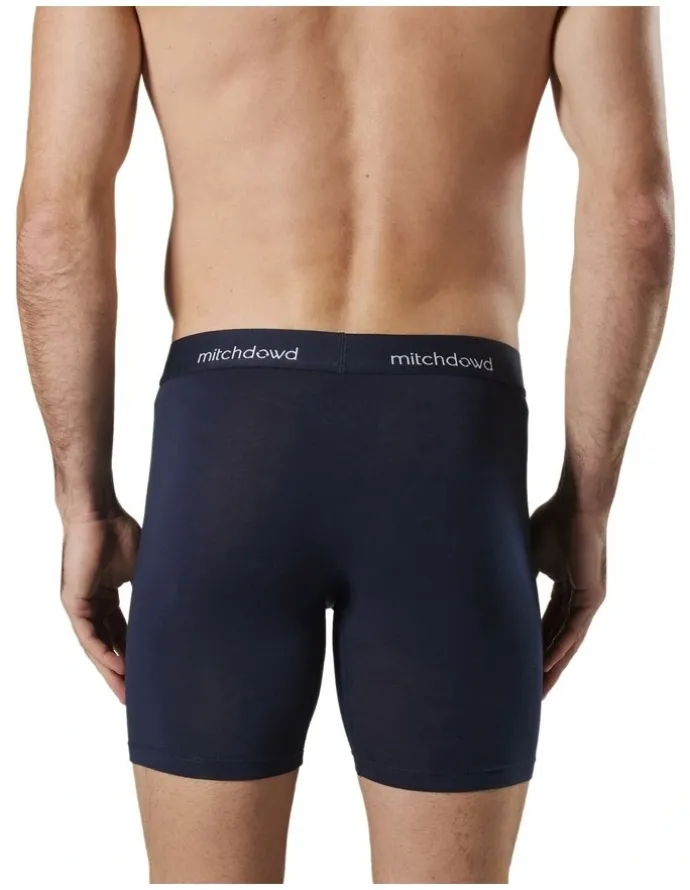 Mitch Dowd Stretch Cotton Comfort Trunks 3 Pack in Navy