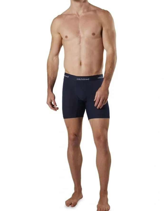 Mitch Dowd Stretch Cotton Comfort Trunks 3 Pack in Navy