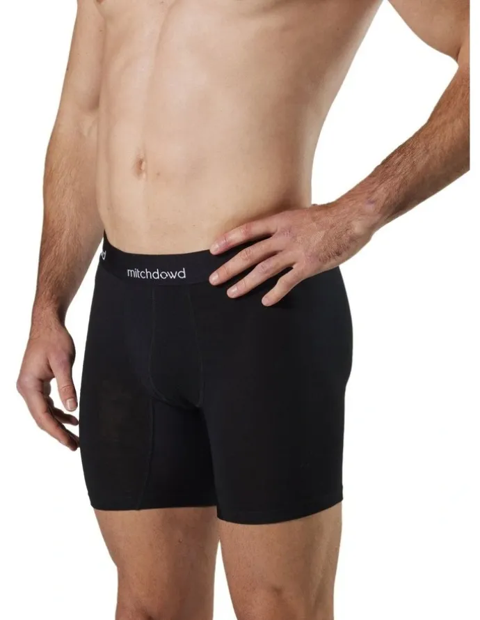 Mitch Dowd Stretch Cotton Comfort Trunks 3 Pack in Black