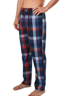 Mitch Dowd British Check Yarn Dyed Sleep Pant in Navy/Red