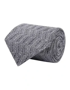 MJ Bale Barrello Tie in Navy/White