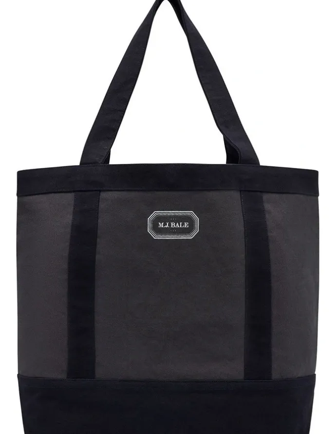 MJ Bale Benicio Tote Bag in Charcoal Navy