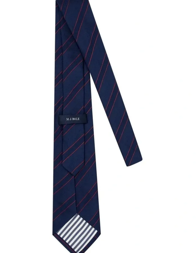 MJ Bale Blackmere Tie in Navy Red