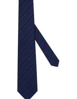 MJ Bale Blackmere Tie in Navy Red