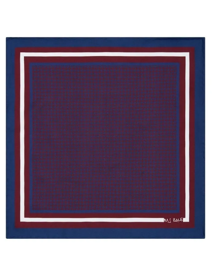 MJ Bale Briarfield Pocket Square in Burgundy