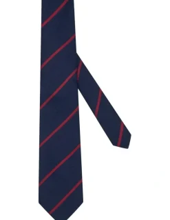 MJ Bale Fenshaw Tie in Navy Red