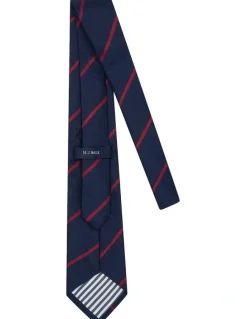 MJ Bale Fenshaw Tie in Navy Red