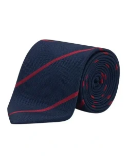 MJ Bale Fenshaw Tie in Navy Red