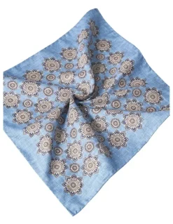 MJ Bale Ferraresi Pocket Square in Blue