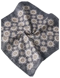 MJ Bale Ferraresi Pocket Square in Dark Blue