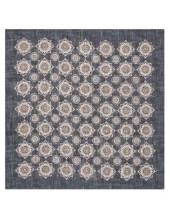 MJ Bale Ferraresi Pocket Square in Dark Blue