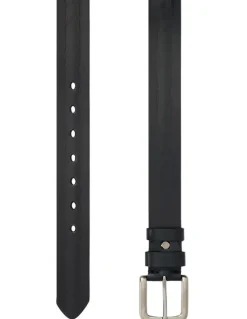 MJ Bale Flinders Leather Belt in Black