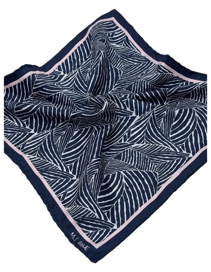 MJ Bale Hollinby Pocket Square in Navy