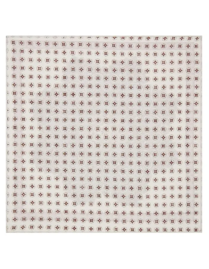 MJ Bale Lunardo Pocket Square in White Peach