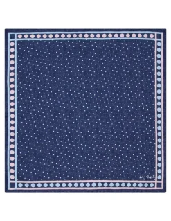 MJ Bale Marcombe Pocket Square in Navy