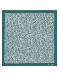 MJ Bale Morgan Pocket Square in Green White