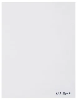 MJ Bale Sandburg Pocket Square in White Navy