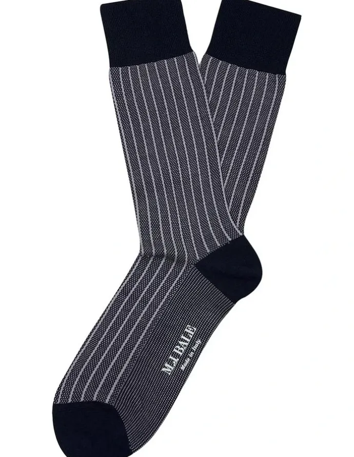 MJ Bale Senatore Sock In Navy Lilac