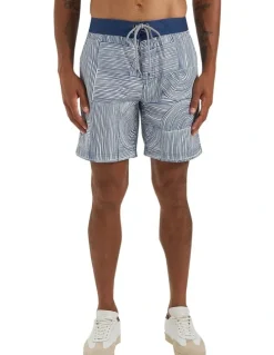 MJ Bale Avalon Swim Short in Blue White