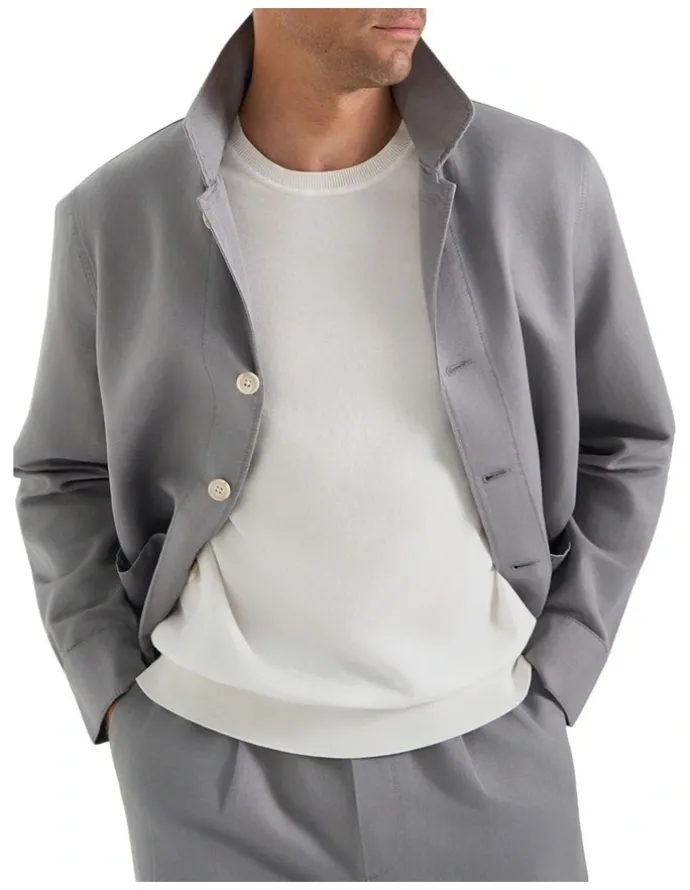 MJ Bale Byron Summer Jacket in Light Grey