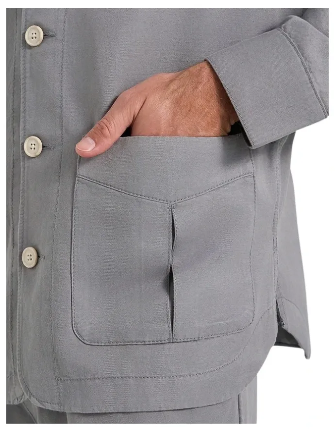 MJ Bale Byron Summer Jacket in Light Grey