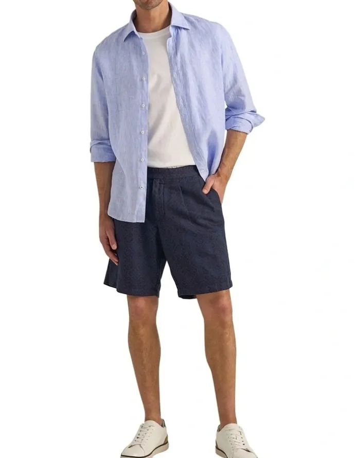 MJ Bale Cruz Printed Shorts in Midnight