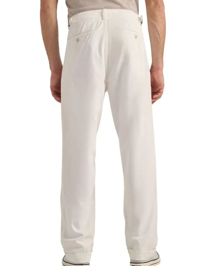 MJ Bale Marlon Side Tab Chino in White