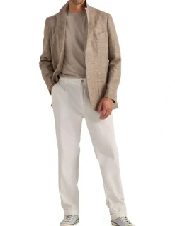 MJ Bale Marlon Side Tab Chino in White