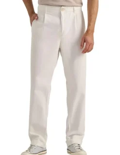 MJ Bale Marlon Side Tab Chino in White