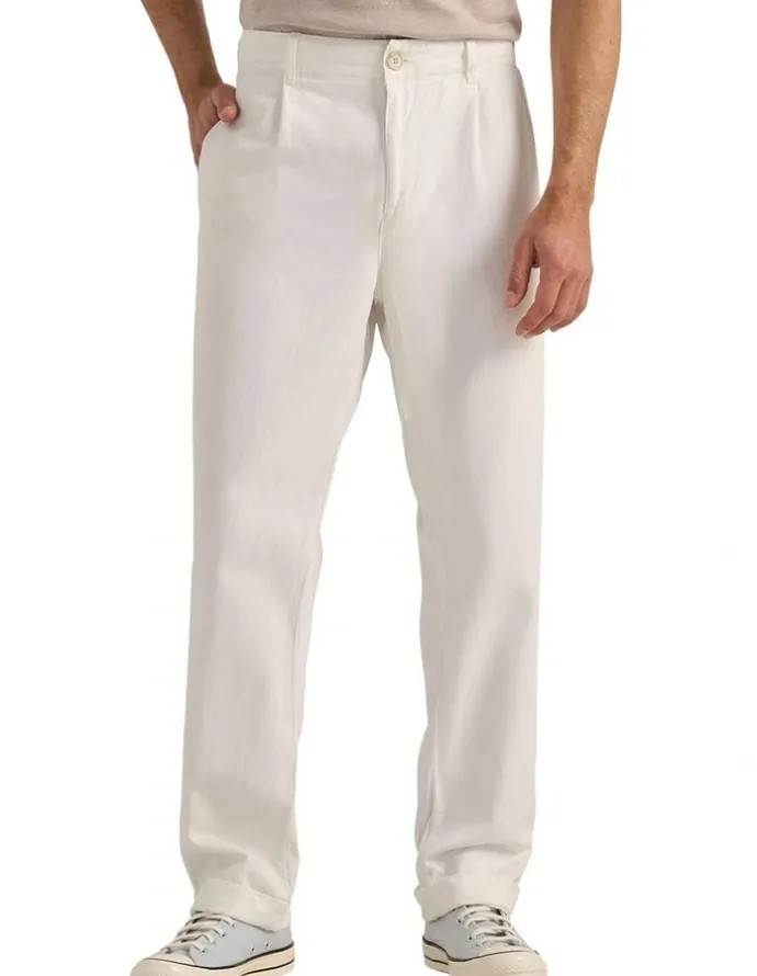 MJ Bale Marlon Side Tab Chino in White