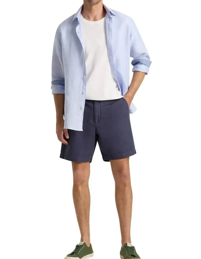 MJ Bale Menorca Side Tab Short in Vintage Denim