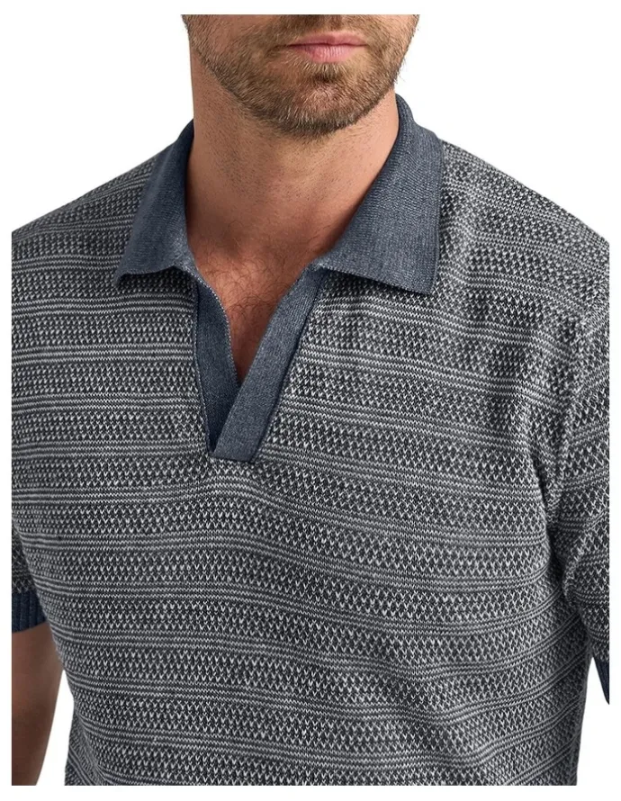 MJ Bale NIkki Knit Polo in Indigo Blue