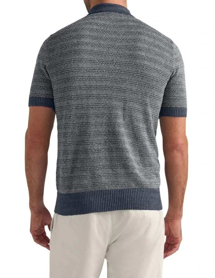 MJ Bale NIkki Knit Polo in Indigo Blue