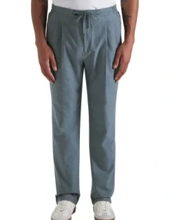 MJ Bale Norwood Drawstring Trouser in Denim Melange