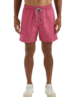 MJ Bale Saleccio Swim Shorts in Sunset Washed Red