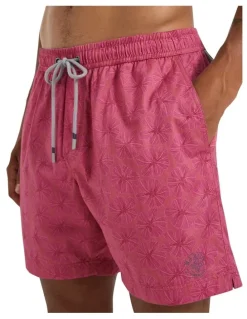MJ Bale Saleccio Swim Shorts in Sunset Washed Red