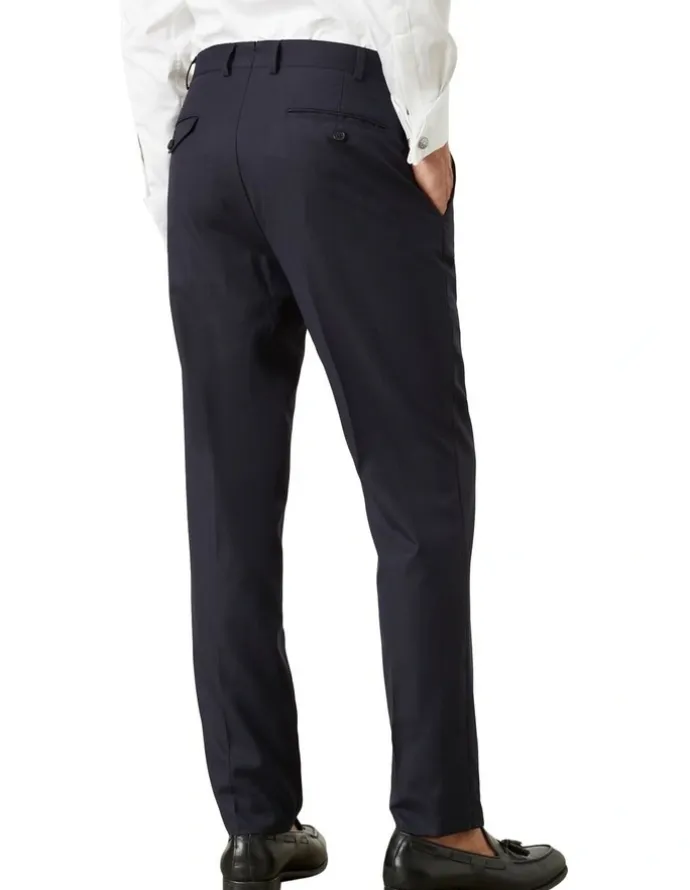 MJ Bale Saunders Slim Trouser in Navy